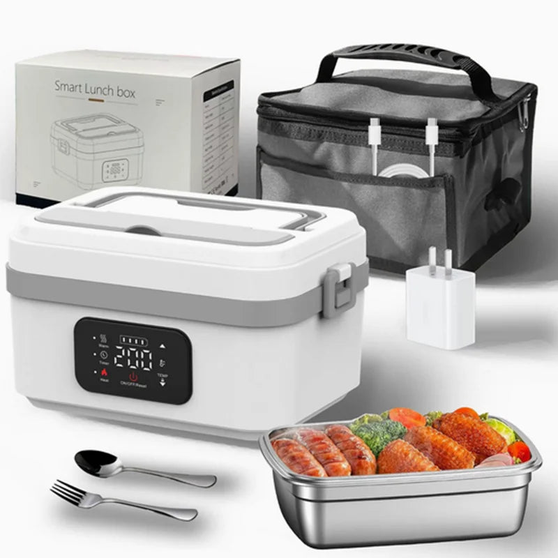Portable Electric Lunch Box – Rechargeable Heated Food Container for Work & Travel
