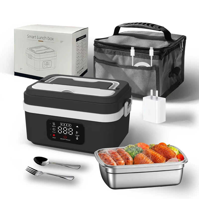 Portable Electric Lunch Box – Rechargeable Heated Food Container for Work & Travel