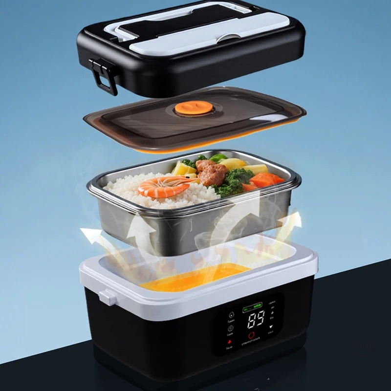 Portable Electric Lunch Box – Rechargeable Heated Food Container for Work & Travel